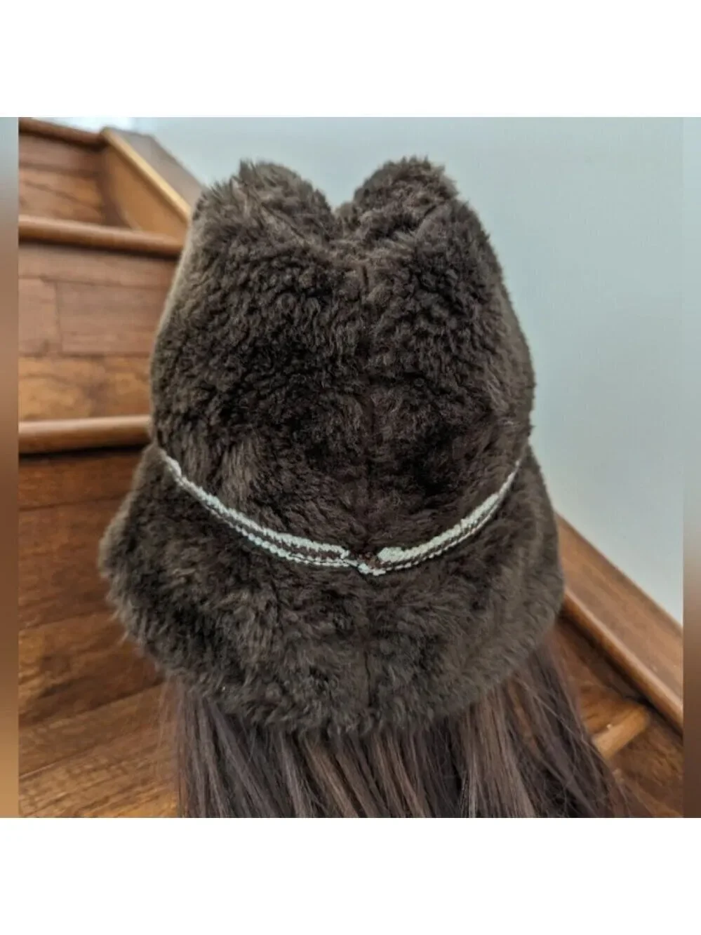 Vintage 1960s Men's Brown Faux Fur Russian Style Diplomat Hat
